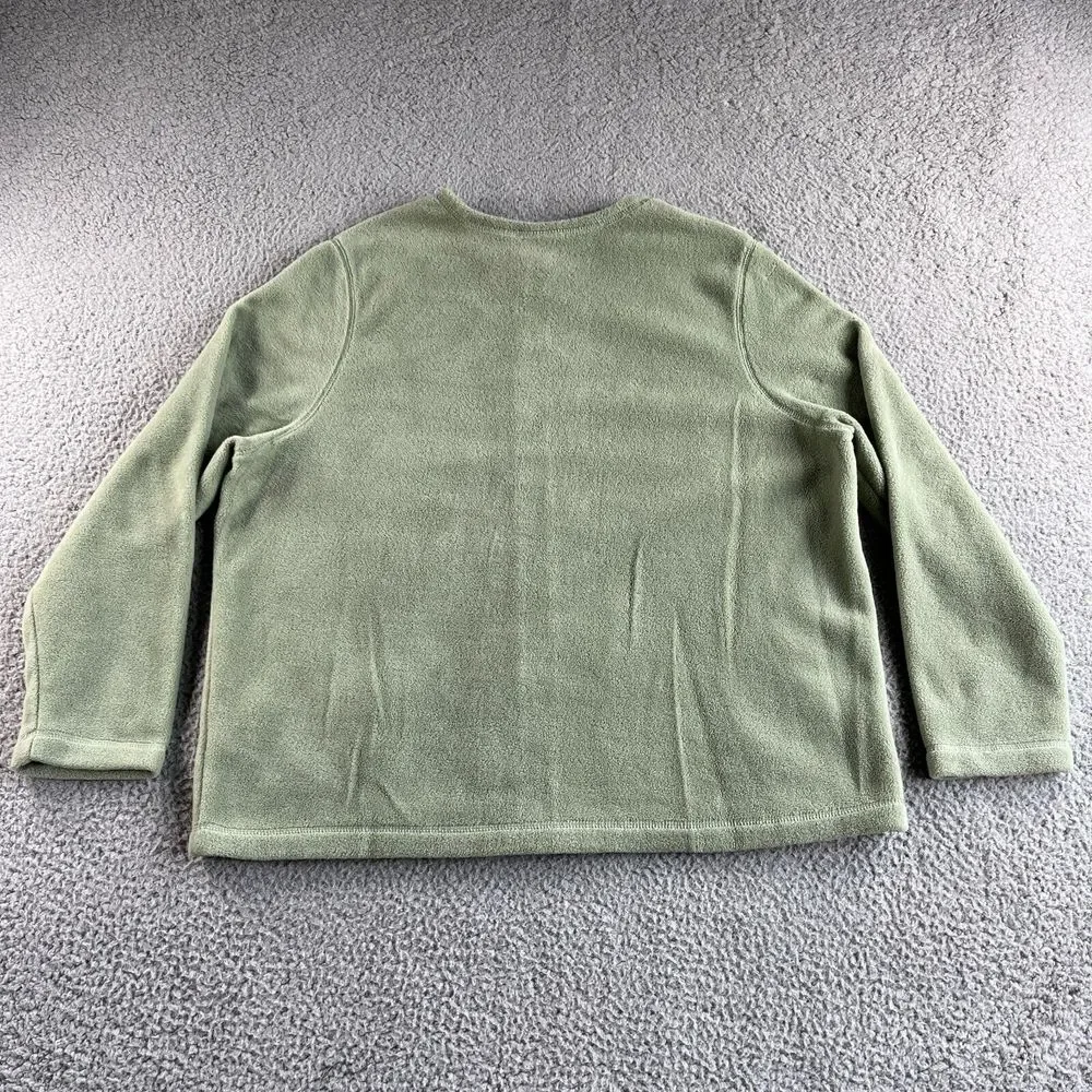 NEW Vintage Croft & Barrow Jacket Womens Plus Size 1X Green Fleece Zip Christmas